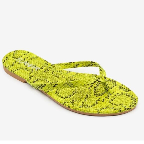 Snake Print Flip Flop Sandals - Picture 1 of 5